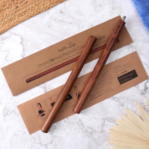 Yoga Stick - Collapsible Wooden Posture Corrector - Regular 26"