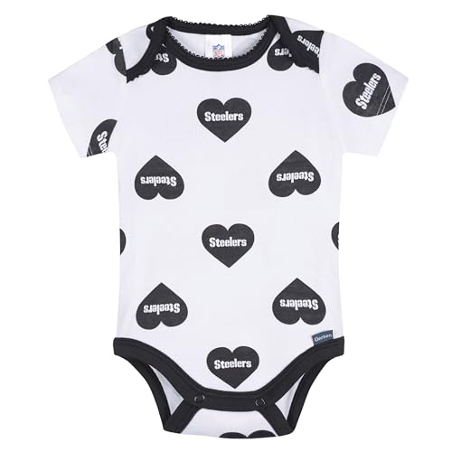 NFL Baby Girls 3-Pack Long Sleeve Bodysuits for Comfort