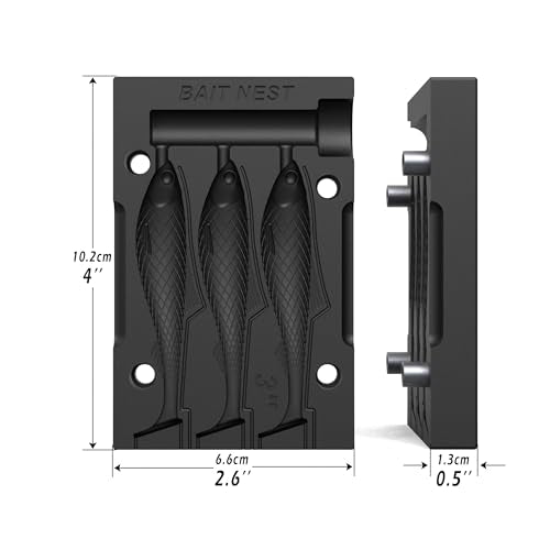 Soft Plastic Swimbait Mold for Lure Making 3-Cavity Fishing Baits
