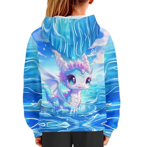 Kids Hoodies for Boys & Girls - Cartoon Dragon, 11-13 Years
