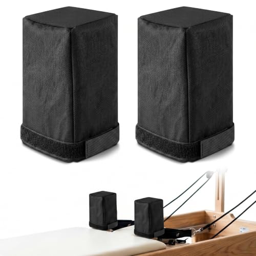 Cotton Pilates Reformer Shoulder Block Covers - Black, Non-Slip