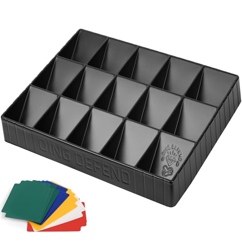 15-Compartment Card Sorting Tray - Stackable Trading Card Organizer