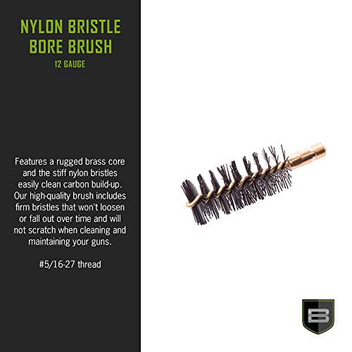 Nylon Bore Brush for Gun Cleaning - 12 Gauge / Black
