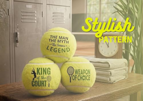 Men Personalized Tennis Balls Set of 3 with Gift Packaging - Unique Tennis Gifts
