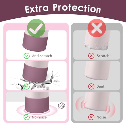Silicone Water Bottle Boot - 2PCS Protective Sleeve for Owala 32oz - Mauve