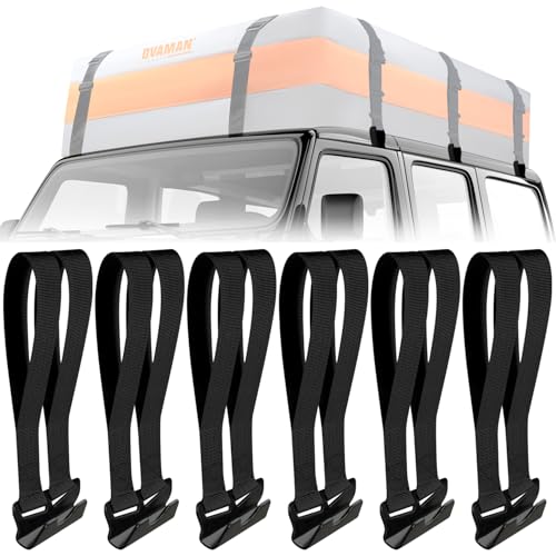 Rooftop Cargo Tie Down Hook Straps - Secure Roof Bags & Cargo