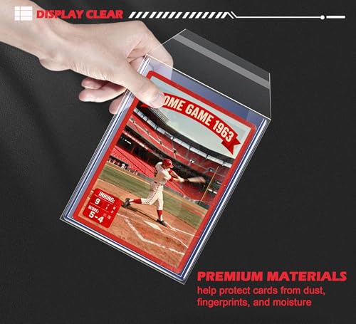 Top Loader Sleeves - 200 Pack Resealable Bags for 3"x4" Cards