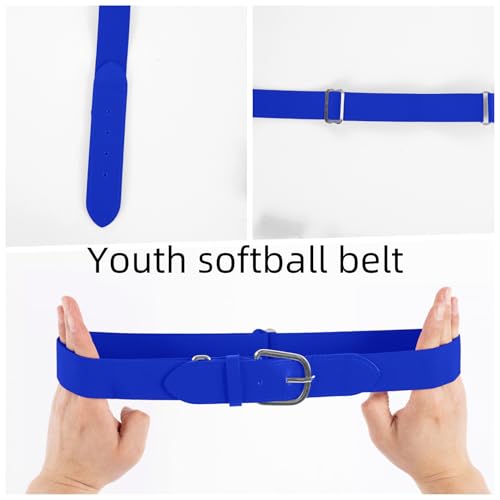 Youth Baseball & Softball Socks with Adjustable Belt - Royal Blue
