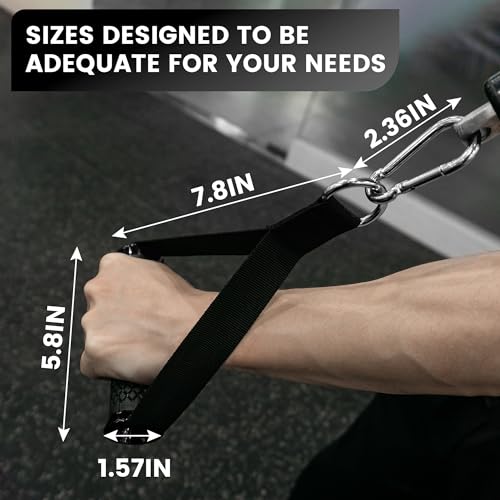 Heavy Duty Cable Handles with Non-Slip Grips - Black