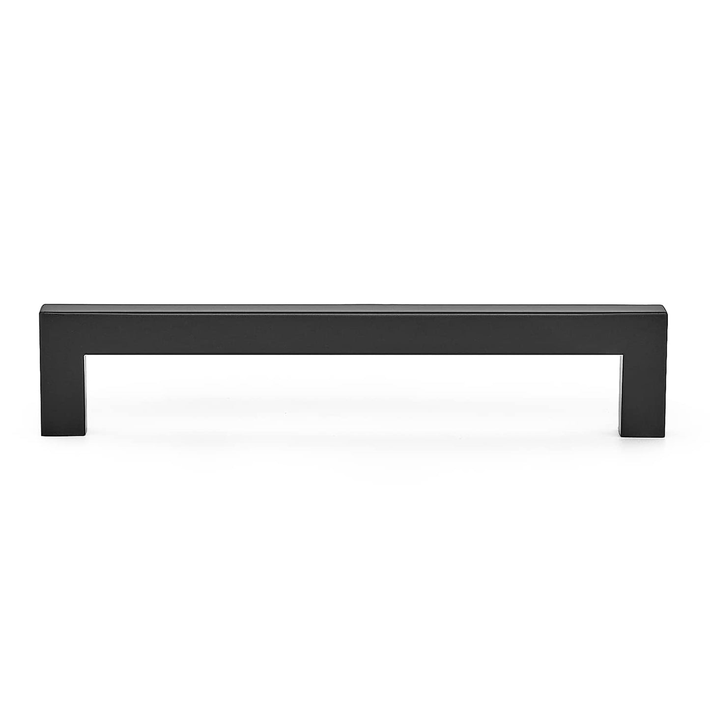 Ravinte 1 Pack 6-1/4 Inch Kitchen Square Cabinet Handles Matte Black Pulls Stainless Steel Drawer Pulls Kitchen Cabinet Hardware Handles