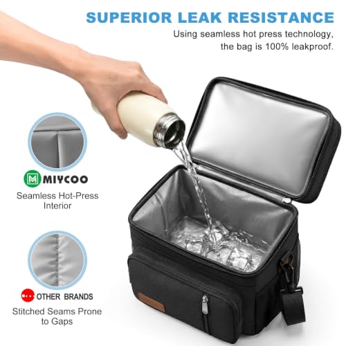 Large Insulated Lunch Bag for Work, Beach, Picnic, Travel - Leakproof Double Layer Design