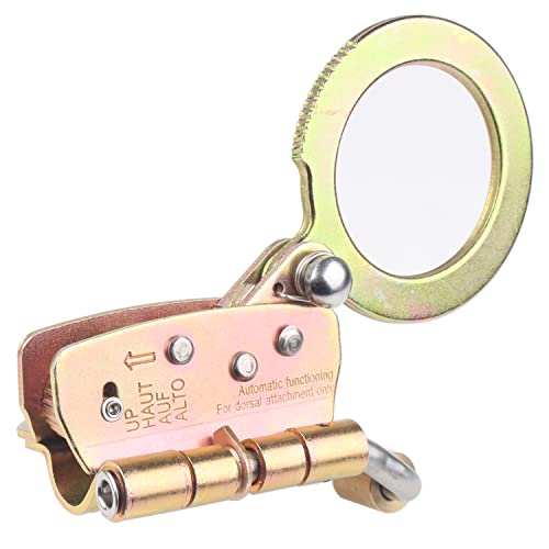 Fall Protection Rope Grab with Anti-Panic Feature, Auto-Trail Double Locking Rope Grabs Fall Arrester, Used with 5/8¡± Lifeline Rope, for Construction, Climbing, Comply to ANSI/OSHA
