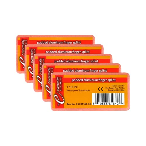 Padded Aluminum Finger Splints - 4" x 2" (Pack of 5)