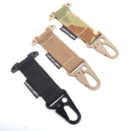 Tactical MOLLE Glove Hanger & Gear Clip with HK Snap Hook - Coyote Brown