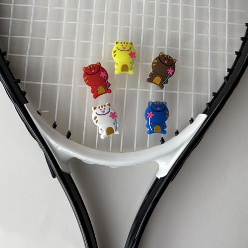 Tennis Dampener - Cute Cat Vibration Shock Absorber, 5 Pieces