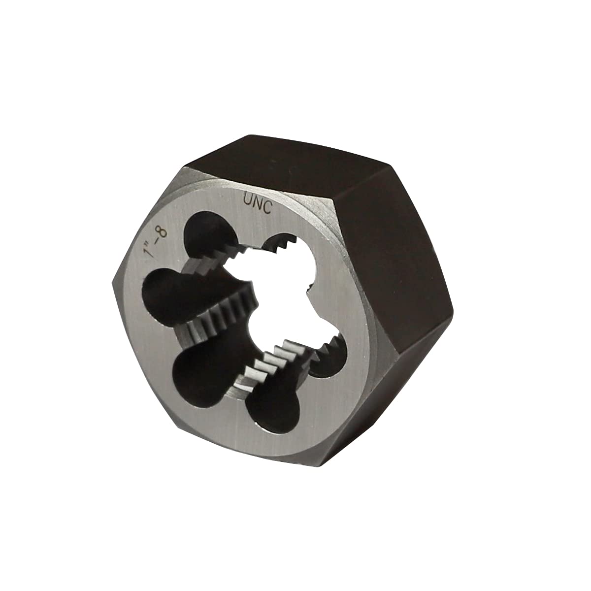 11 Piece UNC Hex Die Set 1/4" 5/16" 3/8" 7/16" 1/2" 9/16" 5/8" 3/4" 7/8" 1" Rethreading Carbon Steel Black Box with Handle