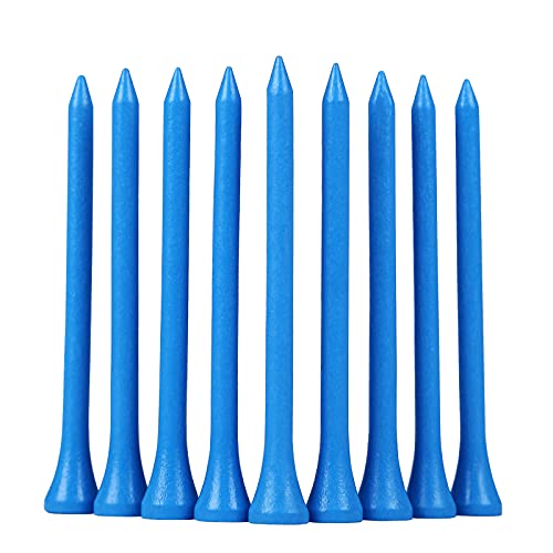 Durable Bamboo Golf Tees - 100 Pack, 3-1/4" Long, Blue