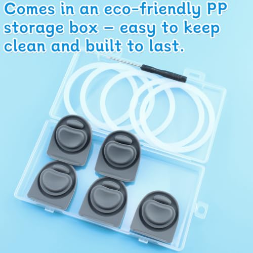 5 Sets Replacement Rubber Seal Parts for Owala FreeSip Bottles - Grey