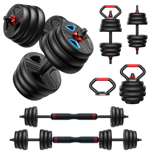 Adjustable 45LB Dumbbell Set - 5-in-1 Weight Training Equipment