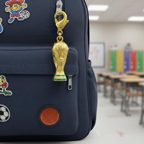 FIFA World Cup 2026 3D Trophy Dangler - Premium Zinc Alloy Keychain