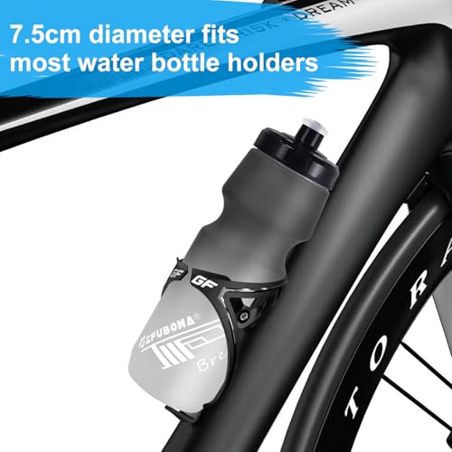 750ml BPA-Free Sports Water Bottle - Black/White Gradient