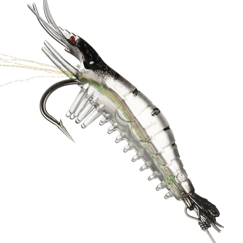 Soft Shrimp Fishing Lures Set - 5 Pieces for Freshwater & Saltwater