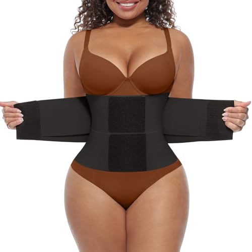 Waist Trimmer Belt - Medium Black, Breathable Compression Body Shaper