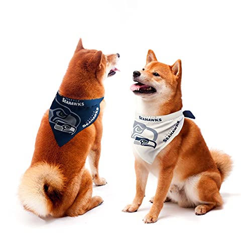 Seattle Seahawks Pet Bandana Set - Large Team Spirit Accessory