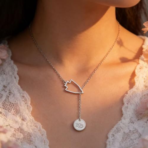Kansas City Inspired Necklace for Football Fans - White