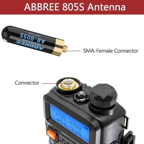 Ham Radio Antenna Dual Band VHF/UHF 144/430MHz - Black, 2 Pack