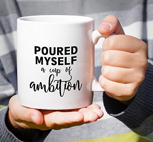 Retreez 11oz Ceramic Coffee Mug - Ambition Entrepreneur Quote, Dishwasher & Microwave Safe