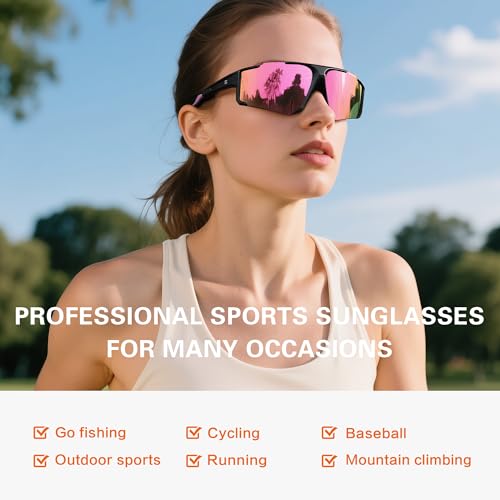 Polarized Sports Sunglasses for Men - Lightweight UV Protection - A06 Yellow