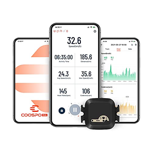 COOSPO Wireless GPS Bike Computer BC200 with Speed Sensor - Waterproof