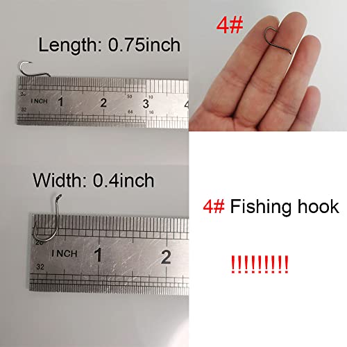 Black Octopus Beak Fishing Hooks - 100pcs, Size 6#