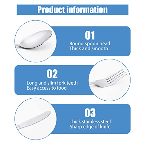 Reusable Stainless Steel Travel Utensil Set with Portable Carrying Case