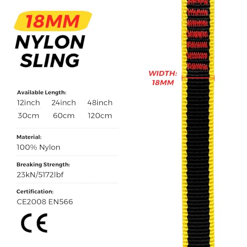 18MM Nylon Climbing Sling Runner - 30cm Webbing Straps