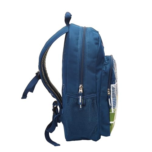 Kids City Heritage LEGO Backpack with Soccer Goal Design, Navy, One Size