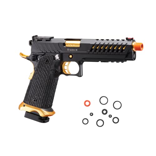 Hi-Capa Gas Blowback Airsoft Pistol - Full Steel - Black & Gold