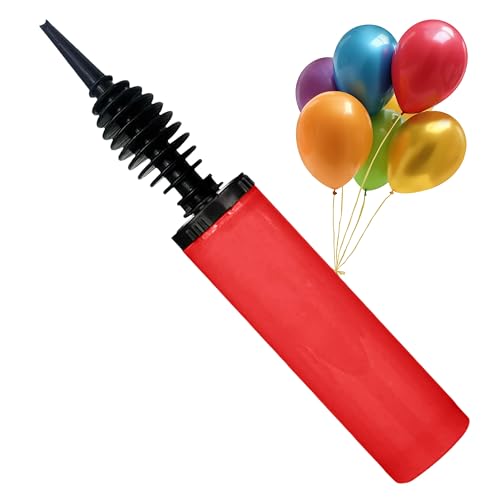 Dual-Action Manual Balloon Pump - Professional Hand Inflator - Red
