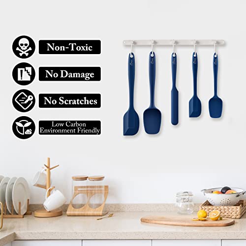 Heat Resistant Silicone Spatula Set - Classic Blue, 5 Pieces