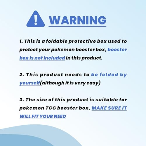 Pokemon Booster Box Case - 5 Pack Clear Storage Boxes, 0.5mm Thick