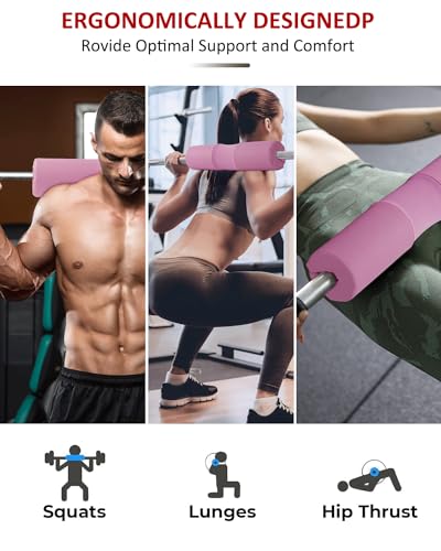 Thick Foam Barbell Pad for Squats, Lunges & Hip Thrusts - Anti-Slip Neck Cushion