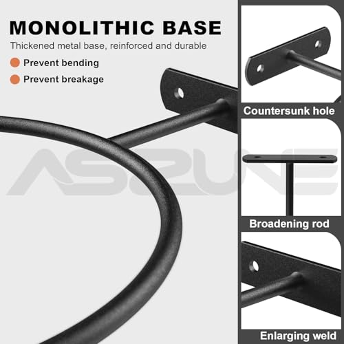 Wall-Mounted Ball Holder Rack - 2 Pack, 6 Inch - Black