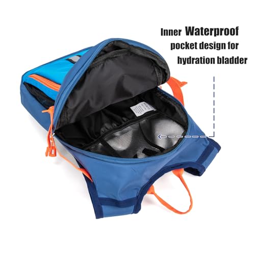 Kids Hydration Backpack - Lightweight Small Size with 1.5L Bladder - Blue