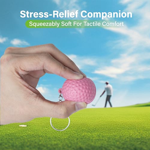 Soft PU Golf Ball Set with Carabiner Clip - 3 Pack
