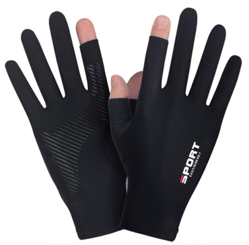 UV Protection Gloves for Outdoor Activities - Large Black