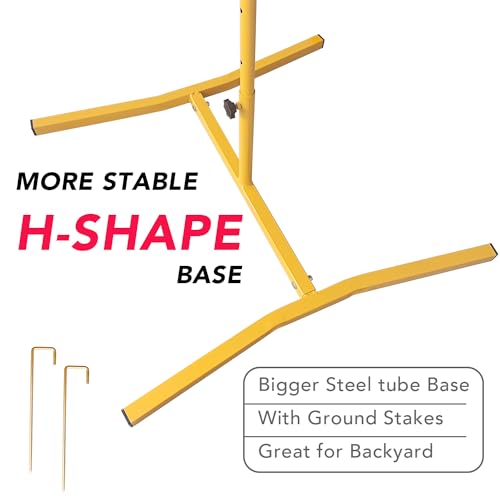 Adjustable Height Football Goal Post 8x5.5 Ft - Steel Frame with Pump