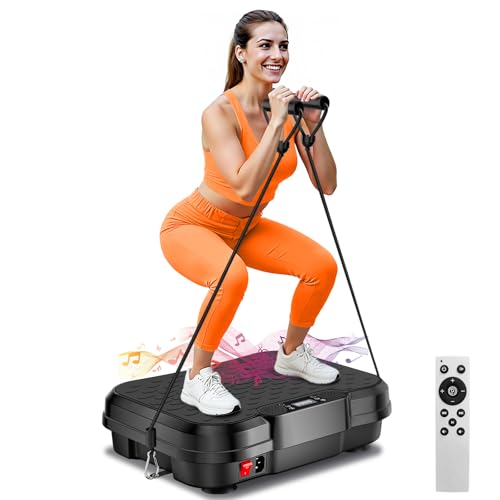 Vibration Plate Exercise Machine for Weight Loss - Black