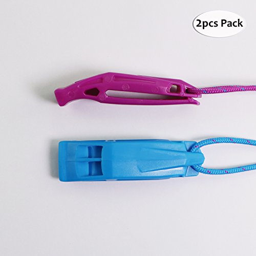 Emergency Whistle with Lanyard - Blue & Purple