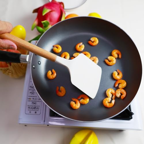 White Silicone Spatula Set 2-Piece Heat-Resistant Nonstick Kitchen Utensils